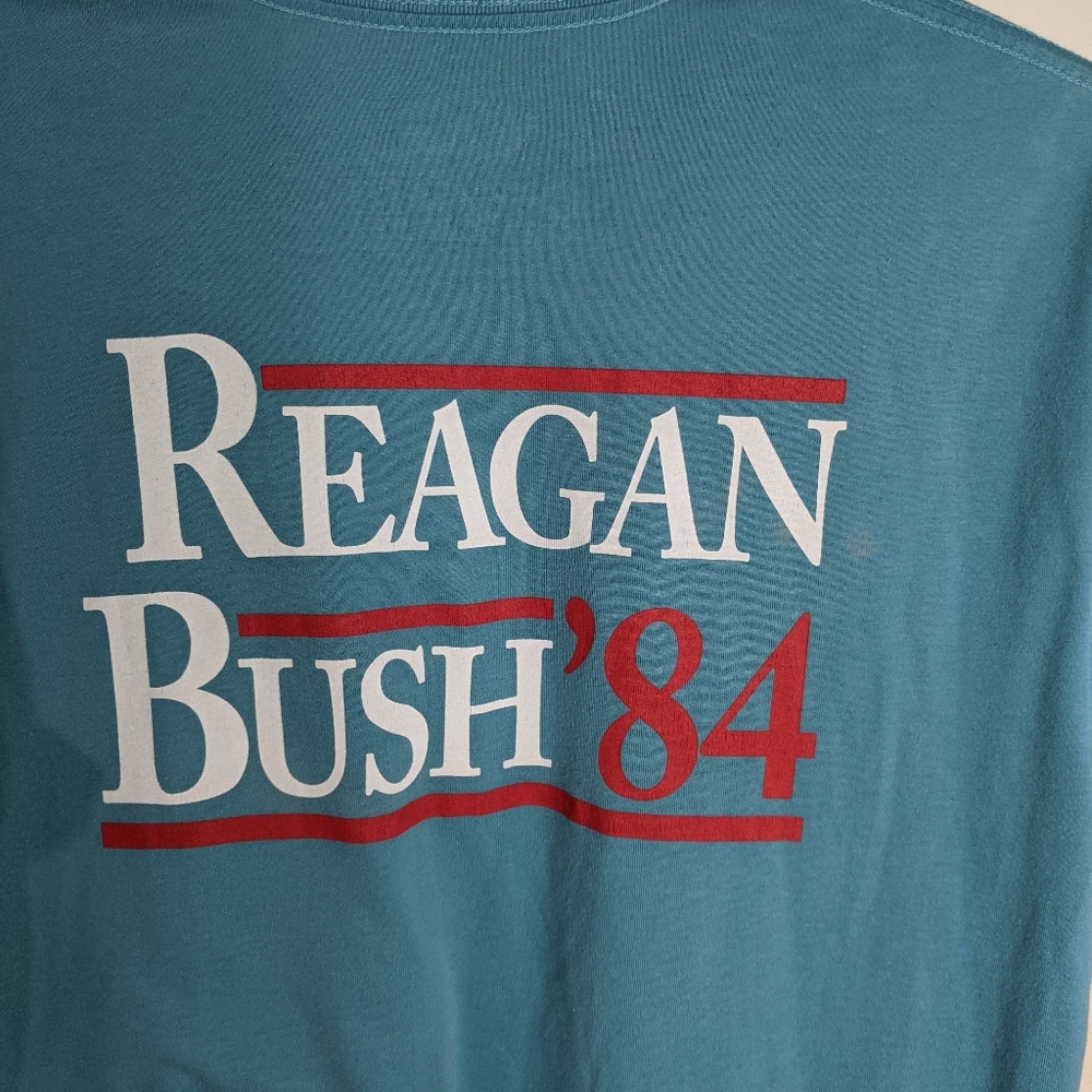 Mens M Reagan Bush Political Tshirt Retro Unisex